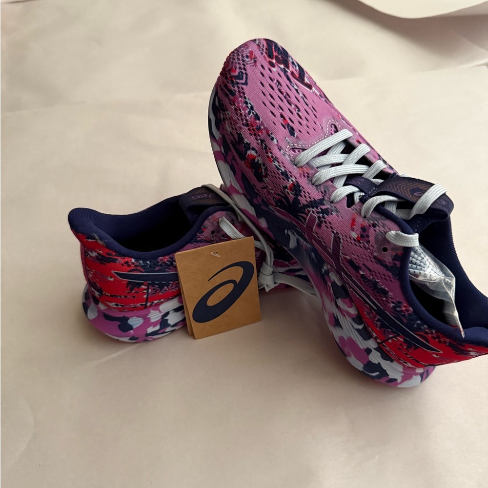 ASICS Women's Pink and Red Athletic Shoes